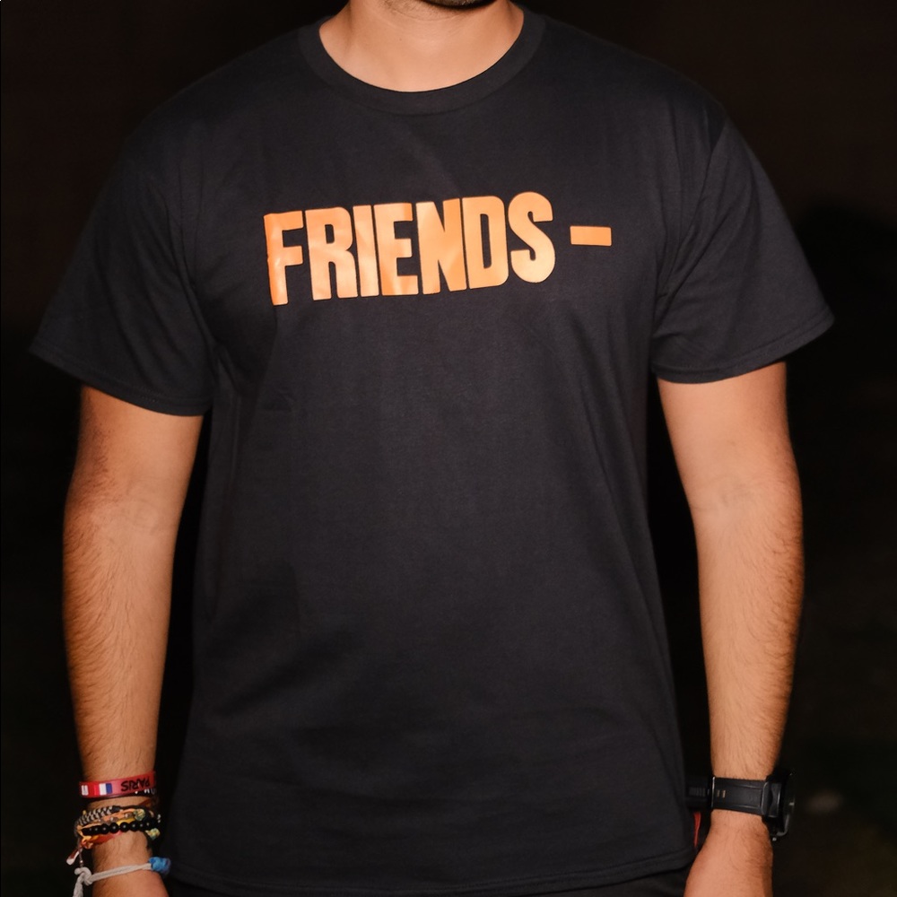 VLONE Friends Orange & Black T-Shirt XL